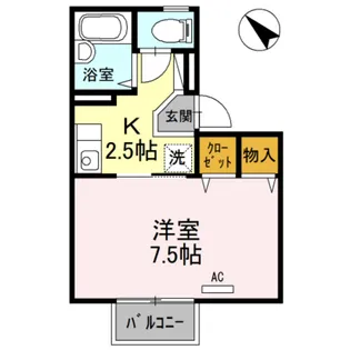セジュール山室【2階】の間取り