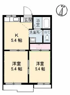 チェリーコート B棟【1階】の間取り