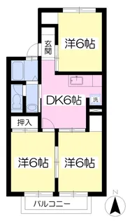 コーポ阿部A棟【2階】の間取り
