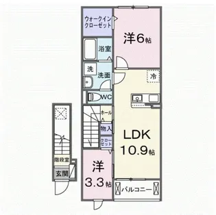 ファビオネスト駒沢【2階】の間取り