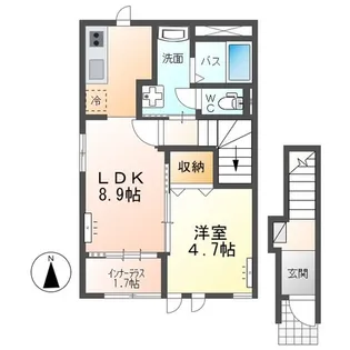 ビオルネ 奏203【2階】の間取り