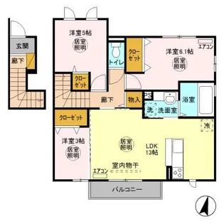グランライト D【2階】の間取り