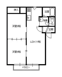 カサクァレンタ駿河 F【2階】の間取り