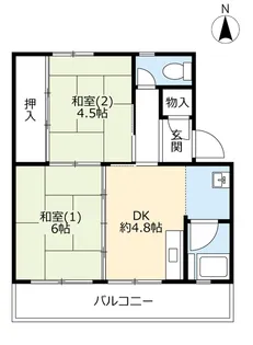 UR鈴蘭台第五【3階】の間取り