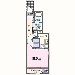 パラディス【1階】の間取り