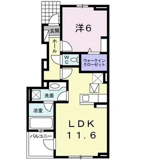 グレース唐橋A【1階】の間取り