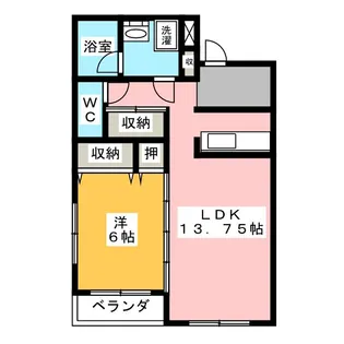 ブランシュール【1階】の間取り