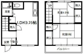 荻尾ハイツ【2階】の間取り
