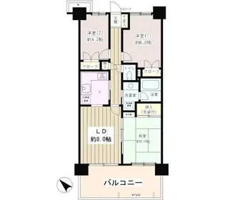 グランデュオ北街区【2階】の間取り