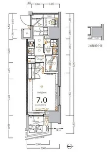 XEBEC大鳥居ASYLCOURT【7階】の間取り