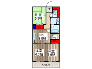 ステイツ所沢【6階】の間取り