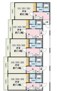 キャメル吉川5B【1階】の間取り