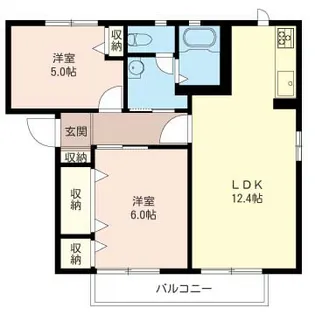 タウンコートA【1階】の間取り