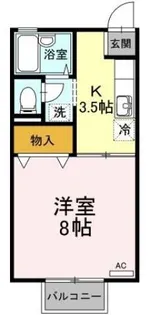 セジュール中吉野 A棟【2階】の間取り