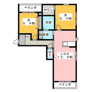 Maison La Paisible【3階】の間取り