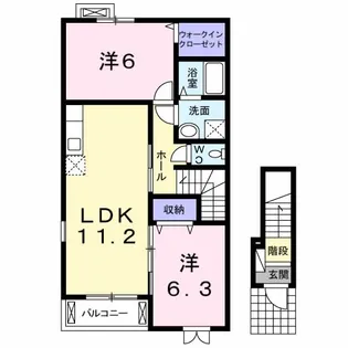 リバーサイドレジデンス A【2階】の間取り
