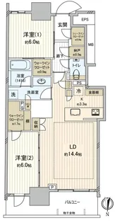 幕張ベイパーク スカイグランドタワー【46階】の間取り