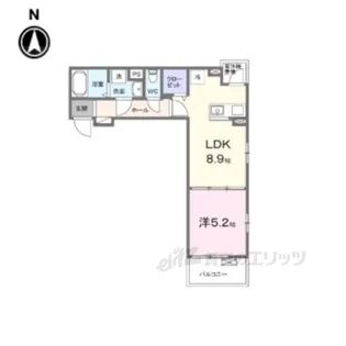 ラフレシールウエスト【2階】の間取り