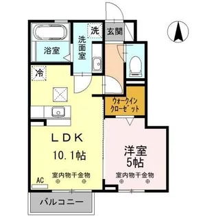 フィオレット【1階】の間取り