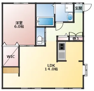 シャトレ岡田【1階】の間取り