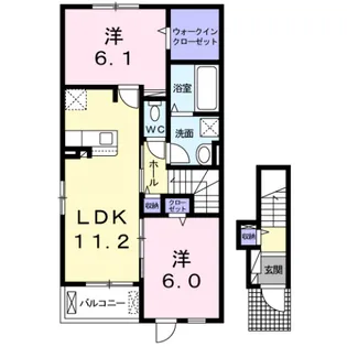 5th Avenue A【2階】の間取り