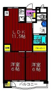 メゾン野島【2階】の間取り
