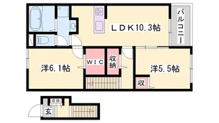 フレンドリー A【2階】の間取り