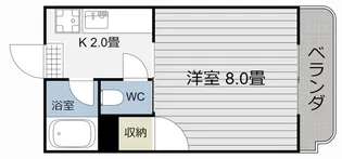 Mハウス唐湊【1階】の間取り