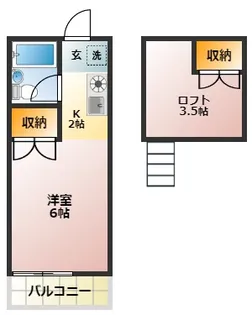 泉ハイツ【2階】の間取り