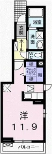 メゾン ロングフィールド【1階】の間取り