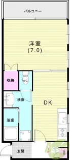 クィーンマンション【1階】の間取り