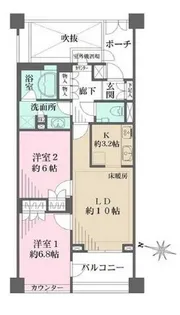 パークハウス千石丸山町【6階】の間取り