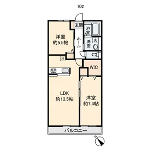 ルーチェ【1階】の間取り