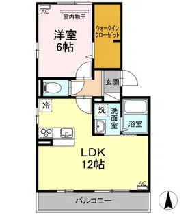 グランシャリオ A棟【1階】の間取り