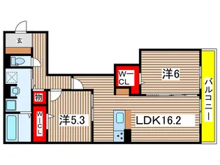 ルヴィータ広瀬【3階】の間取り