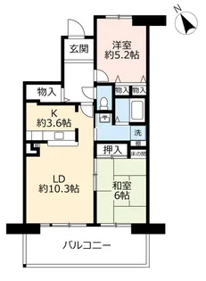 URアルビス旭ヶ丘【4階】の間取り