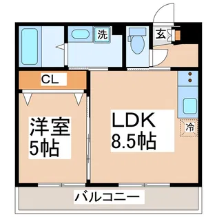 VERENA保田窪本町【4階】の間取り