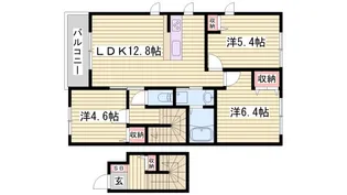MAST COURT新野辺 A棟【2階】の間取り