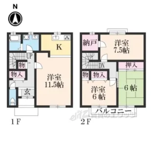 ユメニティ27B【1階】の間取り