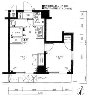 カテリーナ千駄木【5階】の間取り