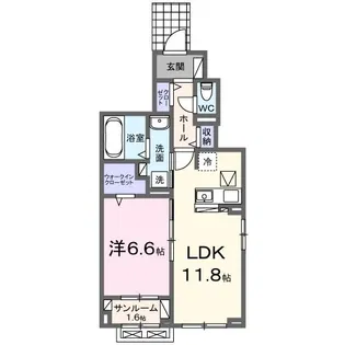セージ1st【1階】の間取り