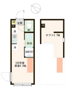 ハーモニーテラス成田東IV【1階】の間取り