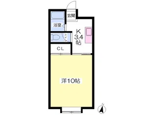 シティプラザ北上D棟【1階】の間取り