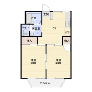 志朋ハイツ【2階】の間取り
