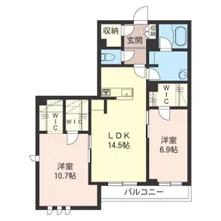 エクラージュ【1階】の間取り