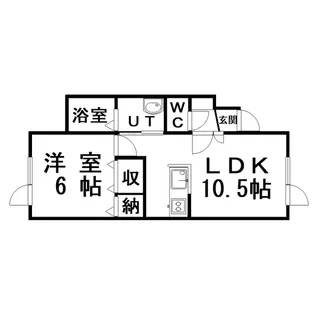 フラワーマンションV【1階】の間取り