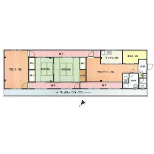 神奈川県足柄下郡箱根町湯本【マンション】の間取り