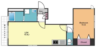 レーヴ 北【3階】の間取り