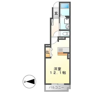 プチ・パステークII【1階】の間取り