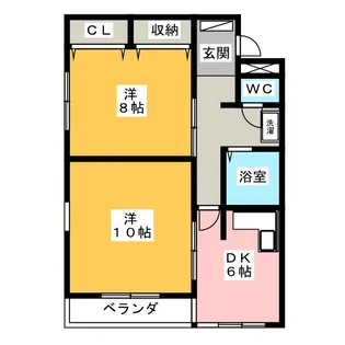 ハイツ三越【3階】の間取り